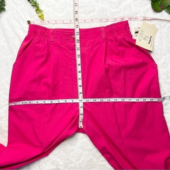 Vintage Deadstock 1990 NWT Koret High Waist Straight Leg Mom Pants in Fuchsia 12 - Picture 16 of 16